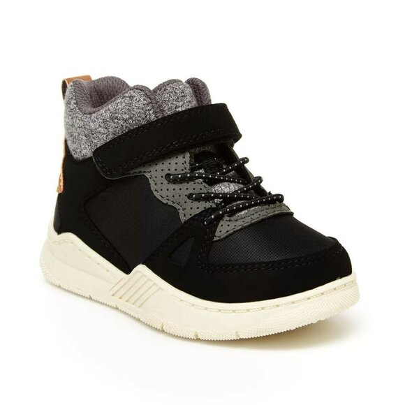New OshKosh Size 4 Boys Igniton-B Toddler Ankle Boots Charcoal and Gray - Picture 1 of 5